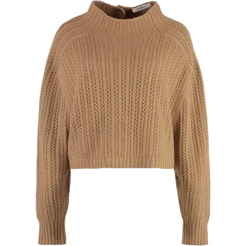 Mock Turtleneck Wolle Kaschmir Pullover , Damen, Größe: L - Max Mara - Modalova