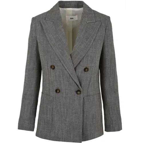 Grey Jackets for Women , female, Sizes: L - Solotre - Modalova