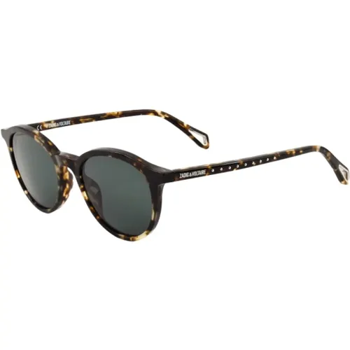 Braune Unisex Sonnenbrille aus Acetat - Zadig & Voltaire - Modalova