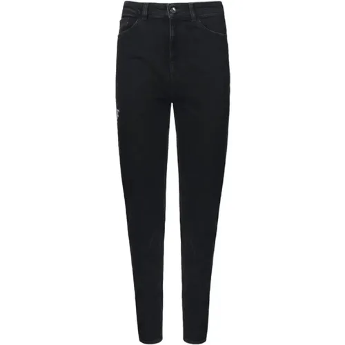 Schwarze Skinny Jeans für Damen , Damen, Größe: W26 - Emporio Armani - Modalova