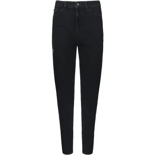 Schwarze Skinny Jeans für Damen , Damen, Größe: W28 - Emporio Armani - Modalova