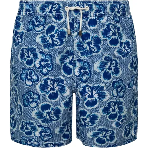 Hibiscus Print Swim Shorts - S , male, Sizes: S, M - Hackett - Modalova