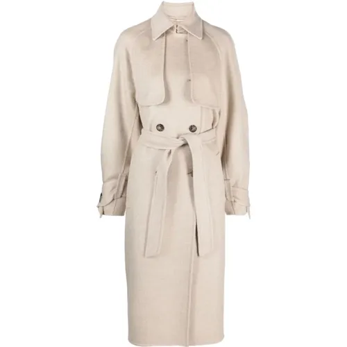 Double-Breasted Trench Coat in Pure Cashmere , female, Sizes: 3XS, 2XS - Max Mara - Modalova