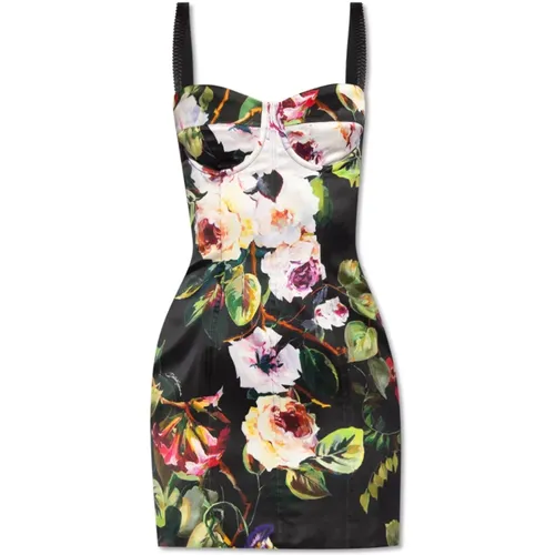 Kleid mit Blumenmuster - Dolce & Gabbana - Modalova