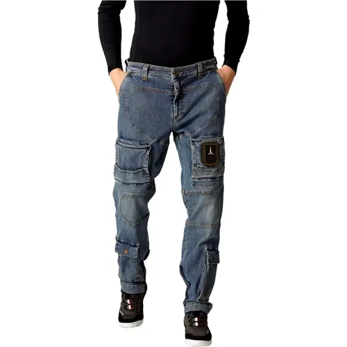 Anti-G Jeans - Denim , male, Sizes: XL - aeronautica militare - Modalova