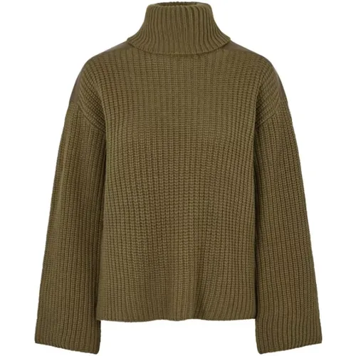 Grüner Strickpullover mit Col Pirina , Damen, Größe: S/M - MbyM - Modalova