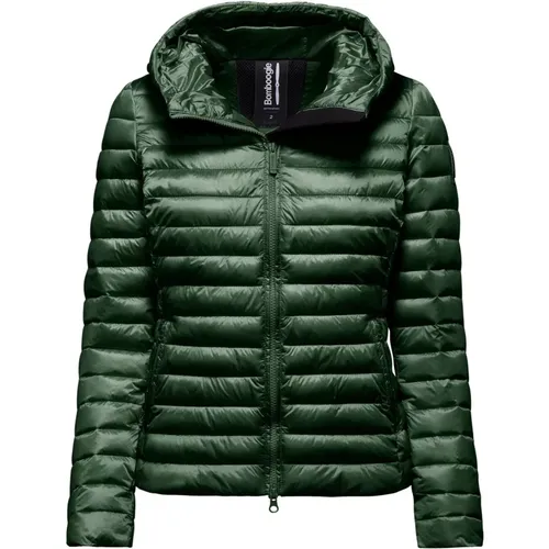 Padded Jacket with Hood in Bright Nylon , female, Sizes: S, XS, M - BomBoogie - Modalova
