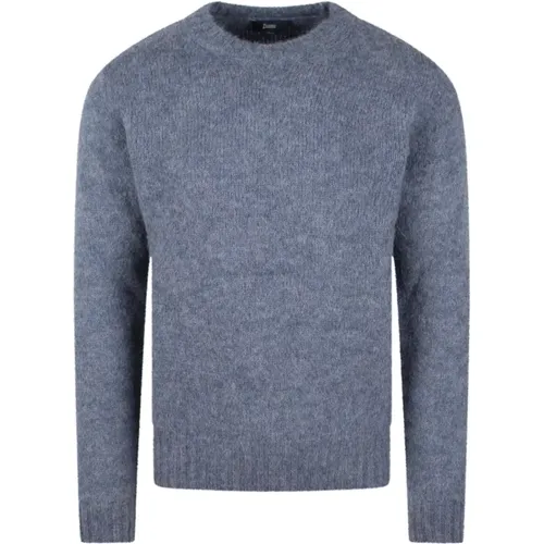 Alpaca Crew Neck Sweater , Herren, Größe: L - Herno - Modalova