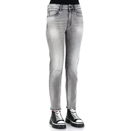 Gerade Jeans in Denim , Damen, Größe: W26 - Love Moschino - Modalova