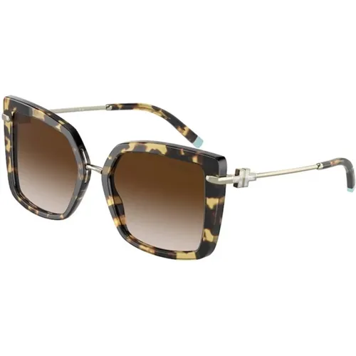 Tf4185 Sonnenbrille Braun Verlauf , unisex, Größe: 54 MM - Tiffany - Modalova