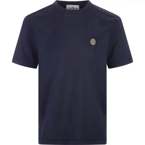Navy Slim Fit T-shirt , male, Sizes: 2XL, S - Stone Island - Modalova
