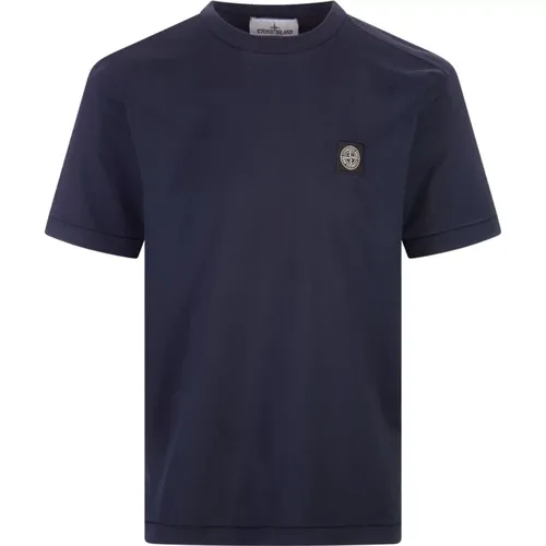 Navy Slim Fit T-shirt , male, Sizes: S - Stone Island - Modalova