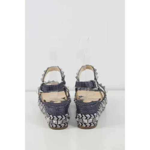 Pre-owned Fabric sandals , female, Sizes: 6 UK - Christian Louboutin Pre-owned - Modalova