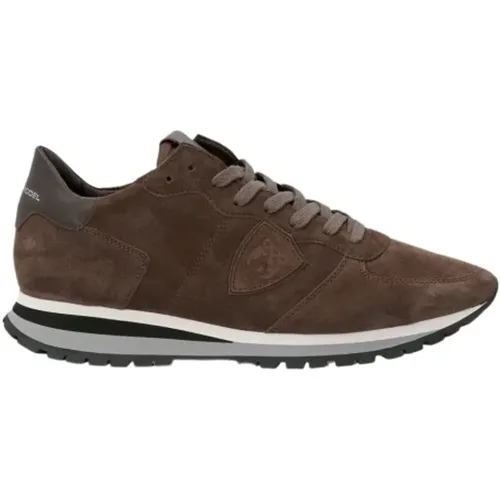 Braune Trpx Low Top Sneakers , Herren, Größe: 46 EU - Philippe Model - Modalova