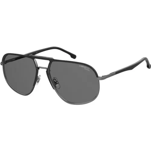 Matte Dark Ruthenium Polarized Sunglasses , unisex, Sizes: 60 MM - Carrera - Modalova