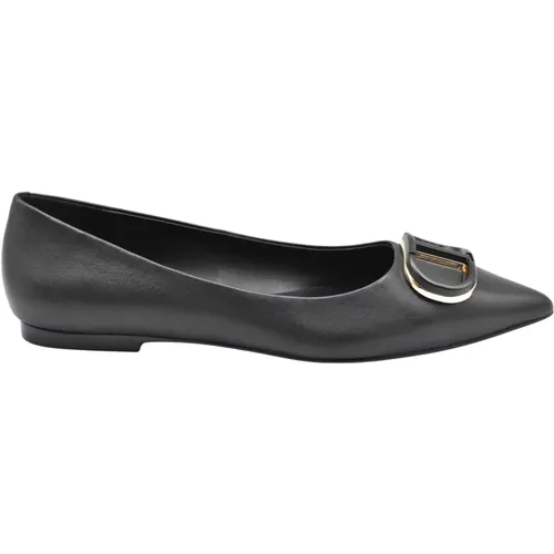 Schwarze Schnürschuhe Eleganter Stil , Damen, Größe: 38 EU - Twinset - Modalova