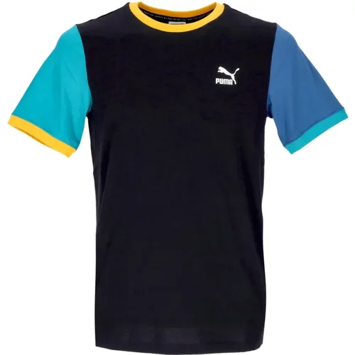 Klassisches Block Tee Herren T-Shirt , Herren, Größe: L - Puma - Modalova