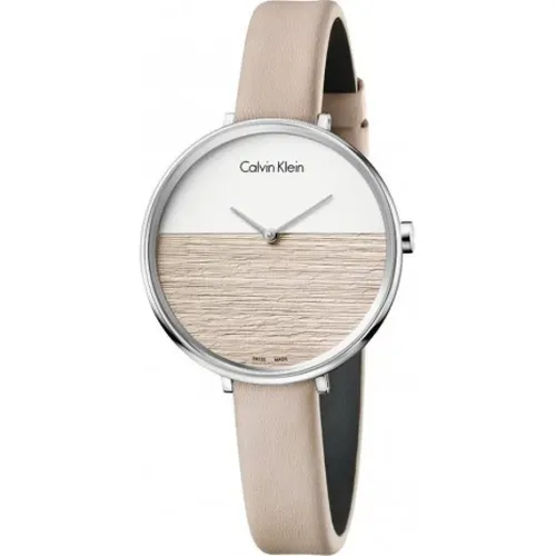 Elegant Quartz Watch with White and Dial , female, Sizes: ONE SIZE - Calvin Klein - Modalova