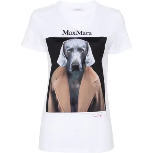 Weiße T-Shirts und Polos , Damen, Größe: L - Max Mara - Modalova