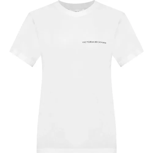 Weißes T-Shirt für Frauen , Damen, Größe: M - Victoria Beckham - Modalova