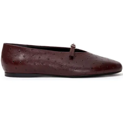 Mary Jane Printed Ostrich Ballerina Flats , Damen, Größe: 37 1/2 EU - Proenza Schouler - Modalova