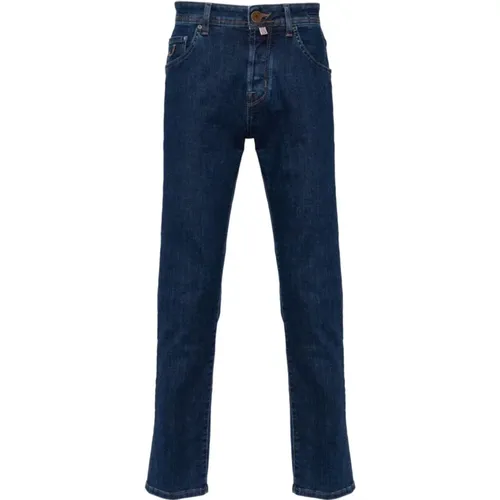 Blaue Slim Fit Denim Jeans , Herren, Größe: W30 - Jacob Cohën - Modalova