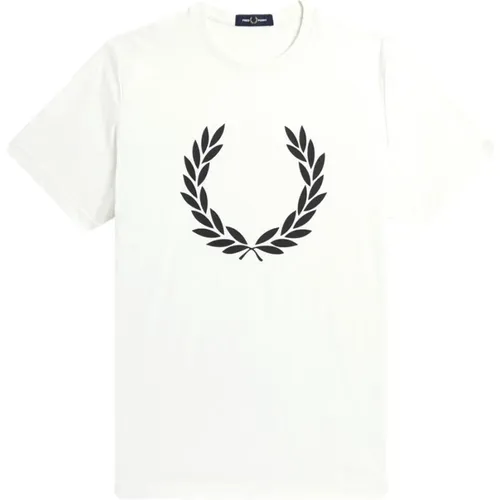 Laurel Wreath Print T-Shirt , Herren, Größe: XL - Fred Perry - Modalova