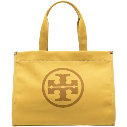 Gelbe Logo-Motiv Tote Tasche - TORY BURCH - Modalova