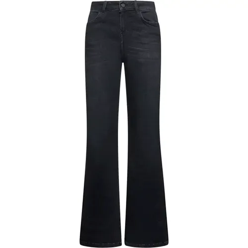 Schwarze Denim Jeans , Damen, Größe: W28 - KAOS - Modalova