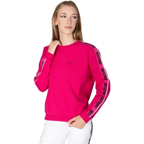 Damen Sweatshirt mit Seitenstreifen , Damen, Größe: L - Moschino - Modalova