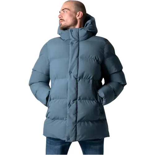 Blaue Parka Jacke für Freizeit , Herren, Größe: XL - Edwin - Modalova