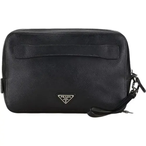 Pre-owned Leather clutches , female, Sizes: ONE SIZE - Prada Vintage - Modalova