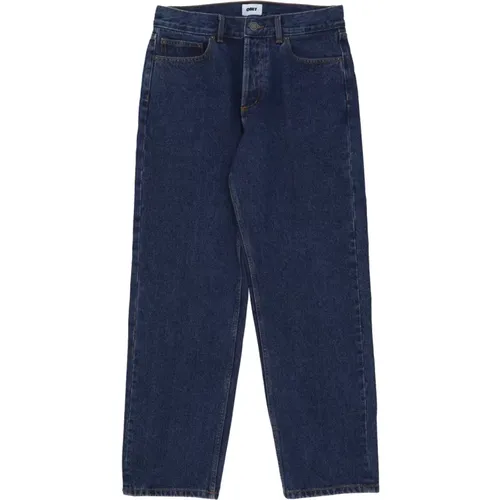 Stonewash Indigo Denim Jeans , male, Sizes: W34 - Obey - Modalova