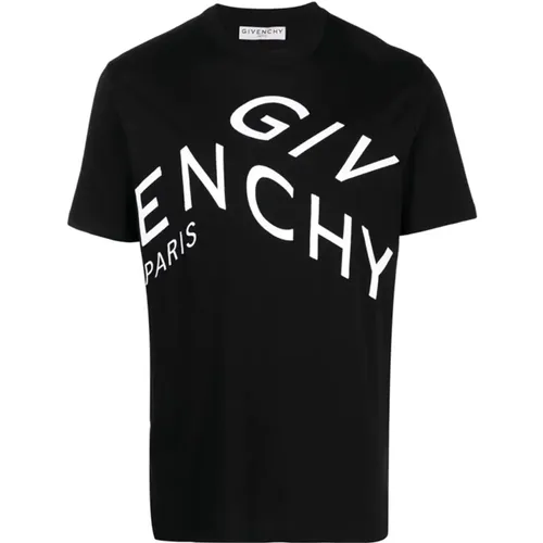 Refracted Design Logo Oversized T-Shirt in , male, Sizes: 2XS - Givenchy - Modalova