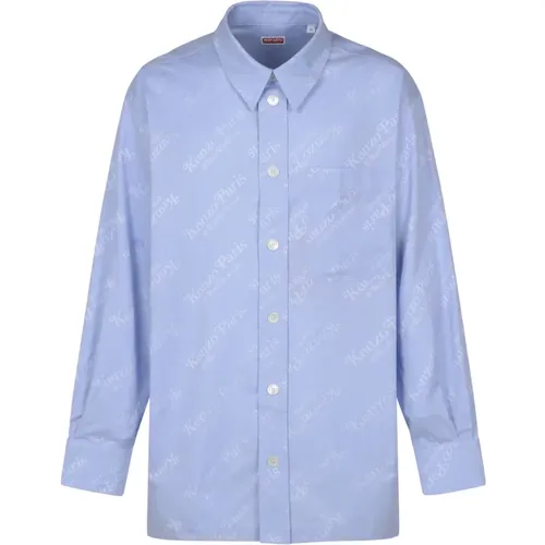 Blaue Surchemise Hemden , Herren, Größe: M - Kenzo - Modalova