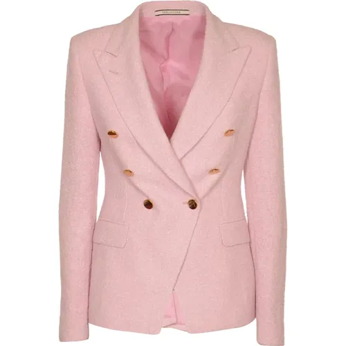Double-Breasted Central Split Jacket , female, Sizes: M, XS - Tagliatore - Modalova