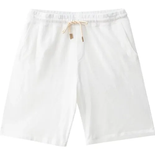Weiße Baumwoll-Bermuda-Shorts - Gran Sasso - Modalova