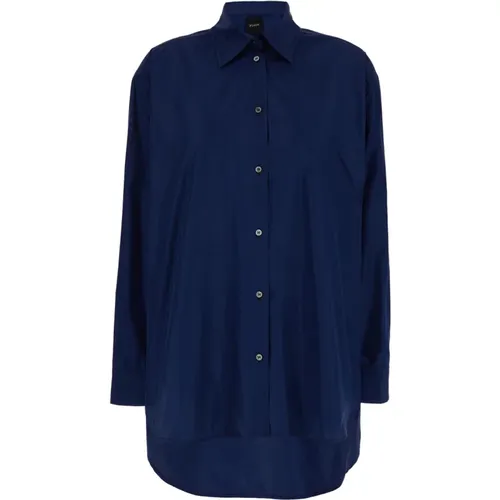 Oversize Taffeta Shirt , Damen, Größe: S - Plain Units - Modalova