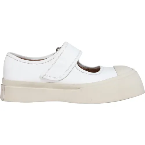 Nappa Leder Mary Jane Sneaker , Damen, Größe: 35 EU - Marni - Modalova