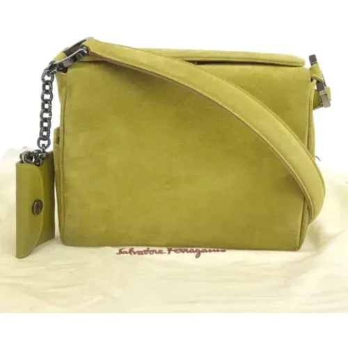 Pre-owned Suede shoulder-bags , female, Sizes: ONE SIZE - Salvatore Ferragamo Pre-owned - Modalova