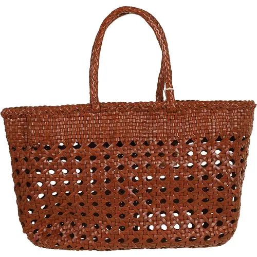 Basket Handbag with Braided Finishes , female, Sizes: ONE SIZE - Dragon Diffusion - Modalova