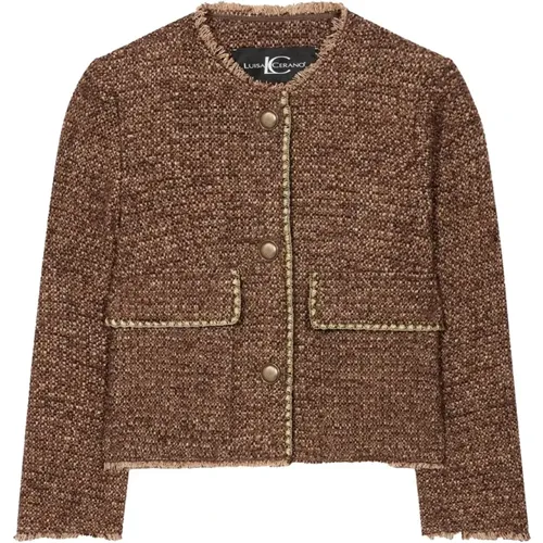 Schicker Tweed Blazer Jacke - LUISA CERANO - Modalova