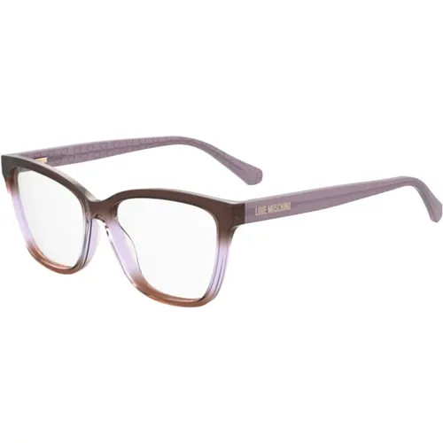 Lilac Eyewear Frames , female, Sizes: 55 MM - Love Moschino - Modalova