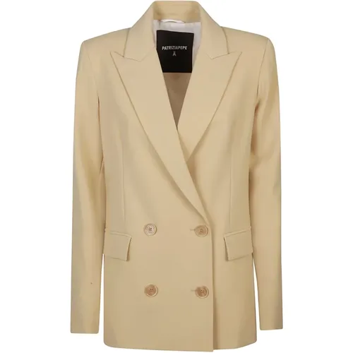 Desert Double Breasted Jacket , female, Sizes: 2XS, XS, L, S, M - PATRIZIA PEPE - Modalova