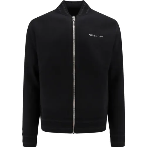 Woll-Sweatshirt mit 4G-Logo,Schwarze Wolljacke mit Bestickten Details - Givenchy - Modalova