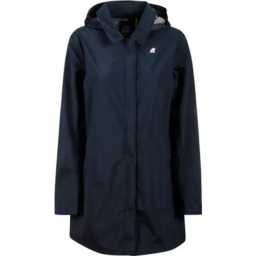 Stilvolle Blaue Regenjacke Ss23 , Damen, Größe: S - K-way - Modalova