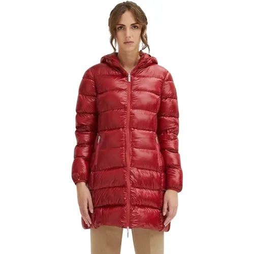 Ultra Light Hooded Puffer Jacket , female, Sizes: M - Centogrammi - Modalova