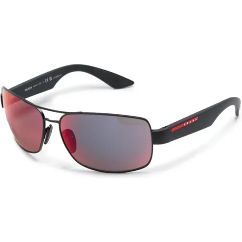 Linea Rossa Sunglasses , male, Sizes: 65 MM - Prada - Modalova