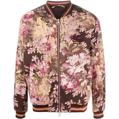 Floral Print Bomber Jacket , male, Sizes: L - ETRO - Modalova