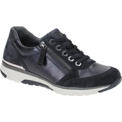 Blaue Leder/Suede Rollschuhe für Frauen , Damen, Größe: 37 1/2 EU - Gabor - Modalova